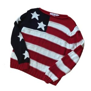 American Flag Grunge Sweater